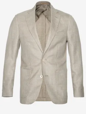 Drago Wool Silk Linen Half Lined Jacket Beige