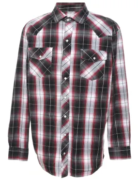 Grey & Red Checked Shirt - XL