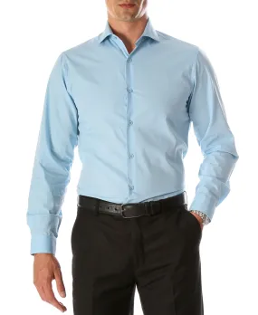 Leo Sky Blue Mens Slim Fit Cotton Shirt