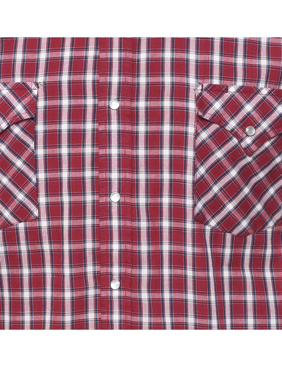 Maroon Checked Shirt - XL