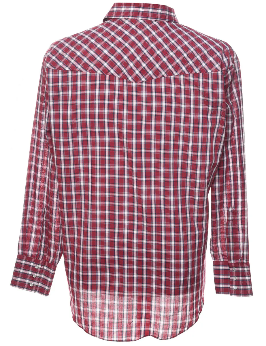 Maroon Checked Shirt - XL