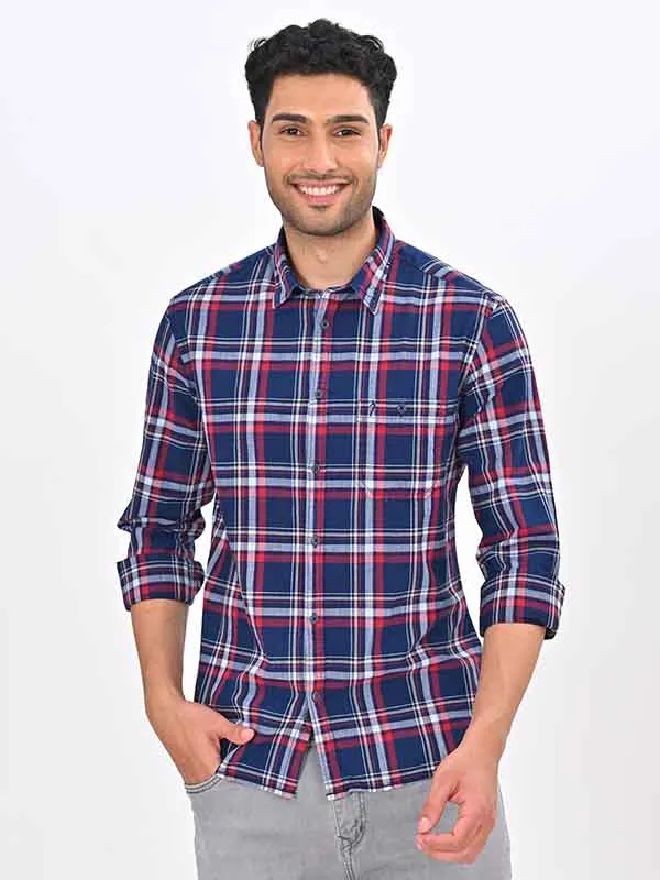 Men Checked Full Sleeve Cotton Shirt