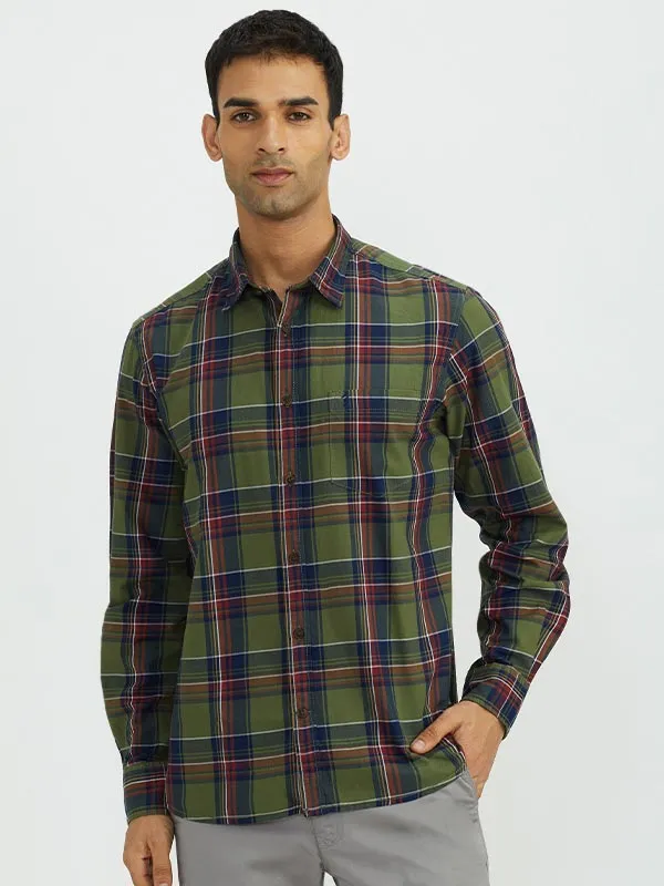 Men Checked Full Sleeve Cotton Shirt