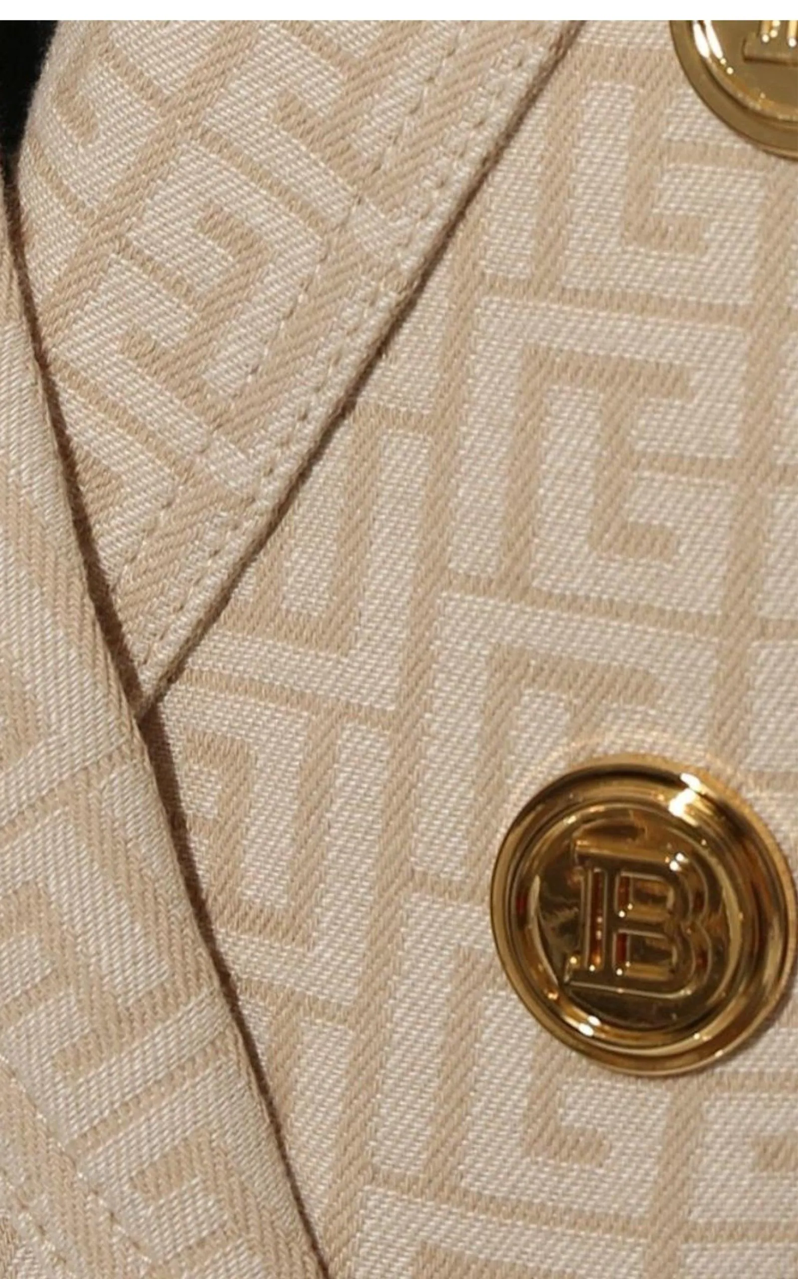 Monogram Jacquard Double Breasted Jacket