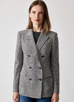 Parigi Boucle Check Double-Breasted Blazer