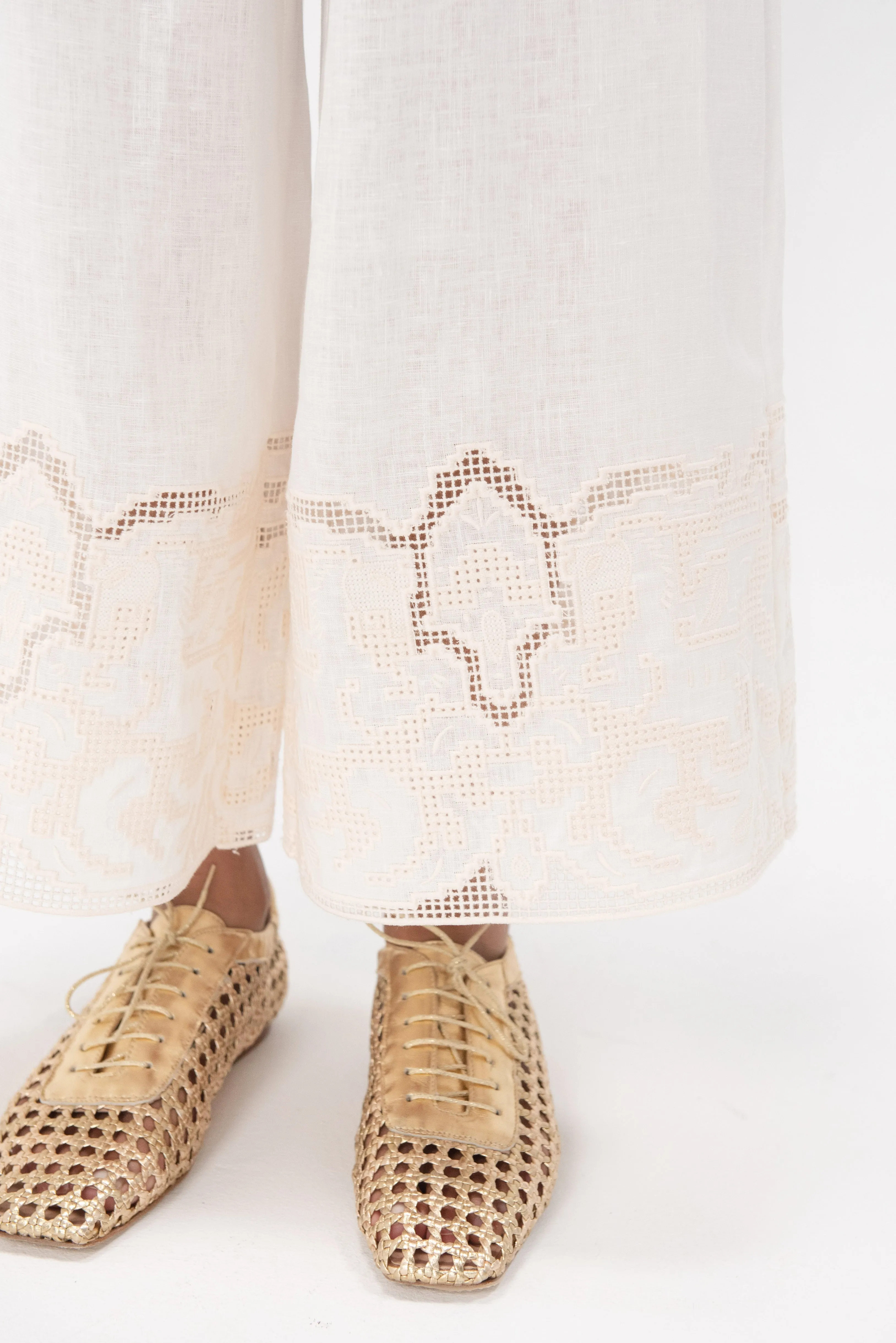 Pegasus Embroidered Pant, Ivory