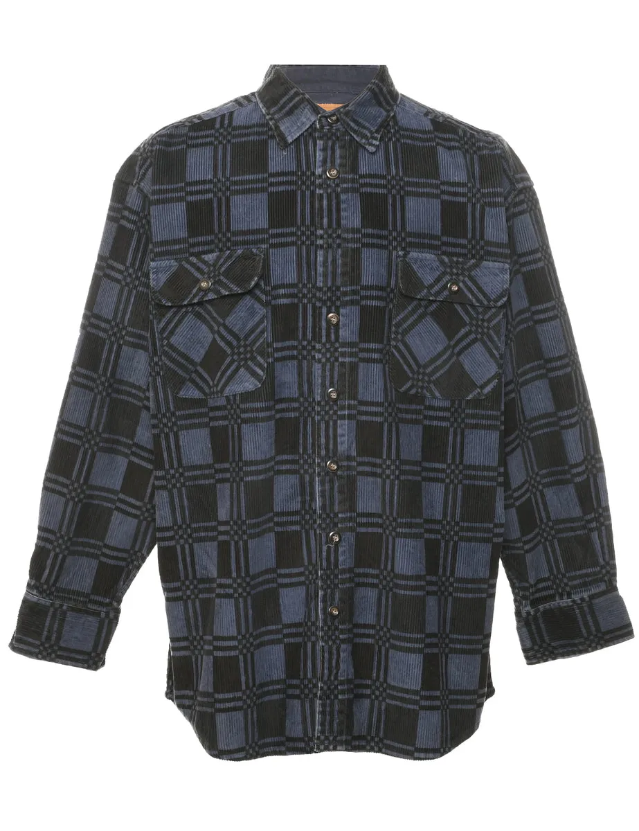 St John's Bay Corduroy Checked Shirt - L